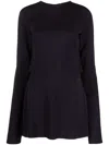 032c Flounced Mini Dress In Black