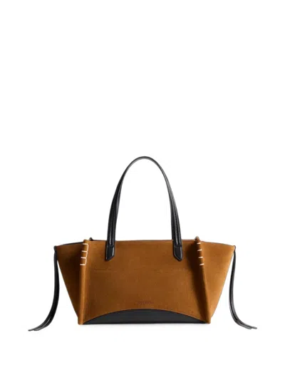 032c Elongated Loafer Cabas Tote Bag In Camel