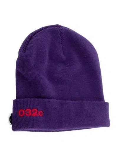Pre-owned 032c Embroidered Beanie In Purple
