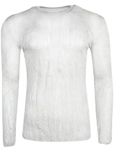 032c Silver Facelift Long Sleeve T-shirt In White