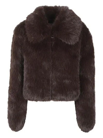032c Faux Fur Coat In Brown
