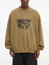 032c Flame-print Long-sleeves Sweatshirt In Brown
