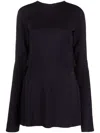032c Flounced Mini Dress In Black