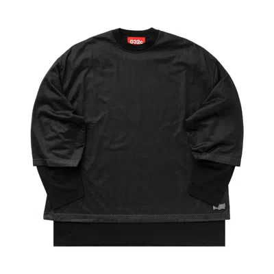 Pre-owned 032c Game Layered Mesh Long-sleeve 'washed Black' | Men's Size S