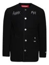 032c Ghost Writer Button-up Embroidered Jacket In Black