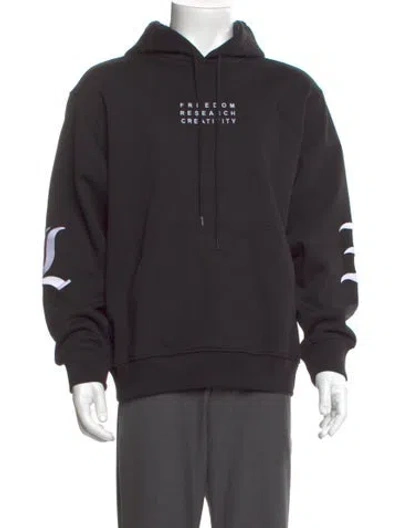 Pre-owned 032c Graphic Print Crew Neck Hoodie In Gray