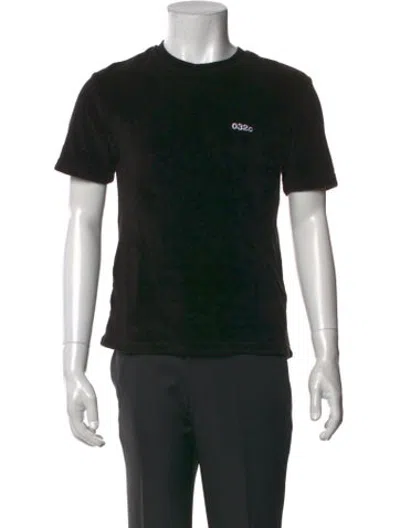 Pre-owned 032c Graphic Print Crew Neck T-shirt In Black