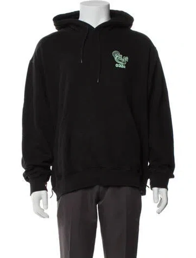 Pre-owned 032c Graphic Print Windbreaker In Black