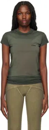 032c Green Adagio Tight T-shirt In Faded Olive Darb