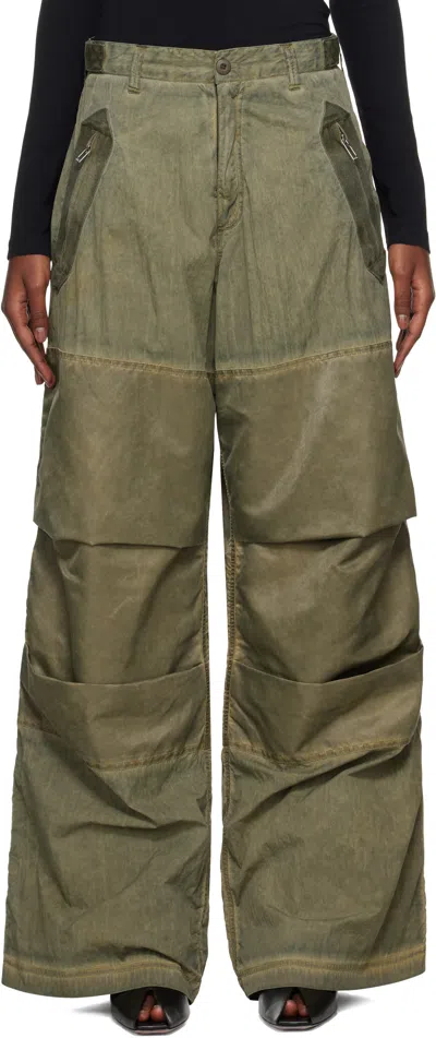 032C KHAKI 'CLAY' UTILITY TROUSERS
