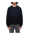 032c Dip-dye Cut-out Sweater In Black