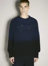 032c Dip-dye Cut-out Sweater In Black