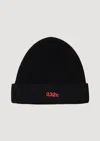 032c Logo Cashmere Blend Beanie In Black