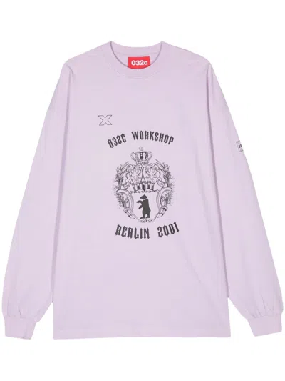 032c Logo-print Sweatshirt In Purple