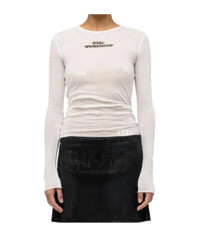 032c Long-sleeved T-shirt In Soft White