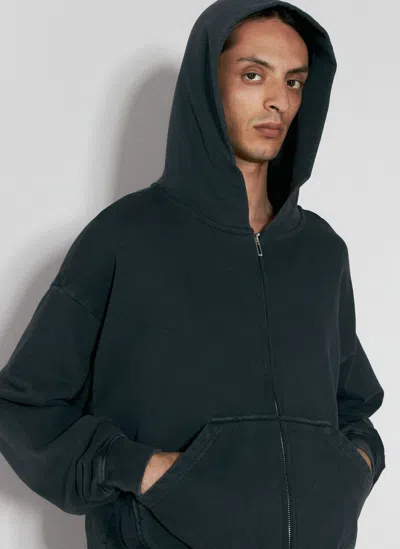 032c Luster Zip-up Hooded Sweatshirt In Black