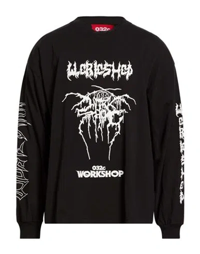 032c Man T-shirt Black Size Xxl Organic Cotton