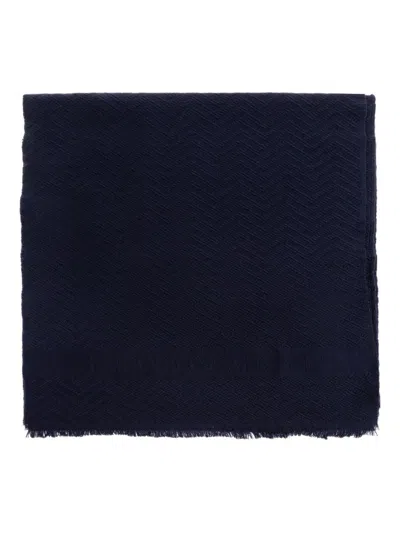 032c Men's Wool Scarf In Blue