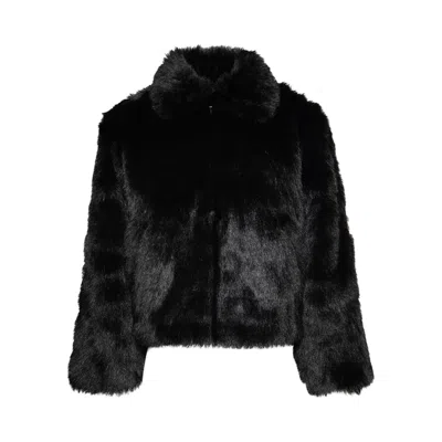Pre-owned 032c Muddy Faux Fur Blouson 'black/brown' | Men's Size Xl