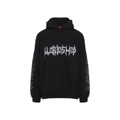 032c Organic Cotton Hooded Sweatshirt In Black