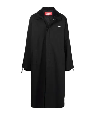 032c Oversized Shirt Coat In Black