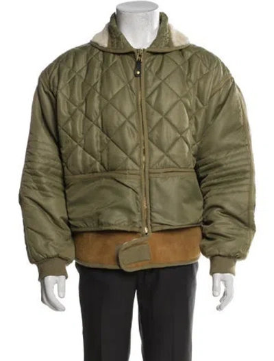 Pre-owned 032c Puffer Coat In Green