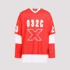 032C RED LAX LAYERED LONG SLEEVES POLYESTER T-SHIRT