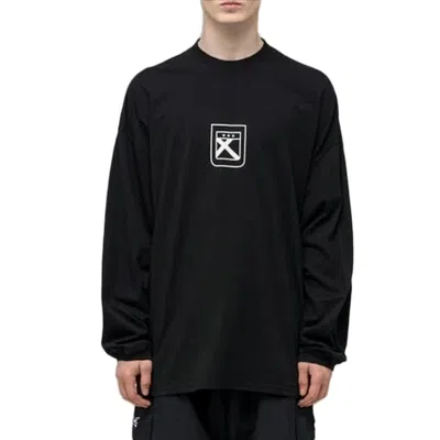 032c Relaxed Fit Long-sleeve T-shirt With Graphic Elements In Black