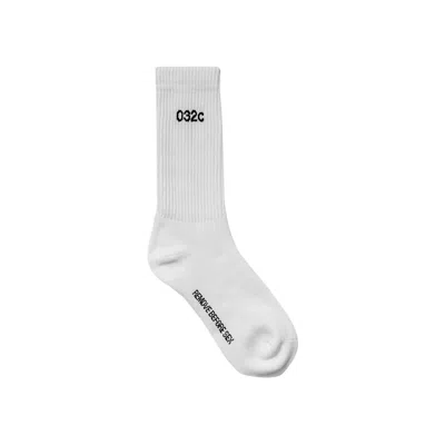 Pre-owned 032c Remove Before Sex Crew Socks 'white/black' | Men's Size L/xl