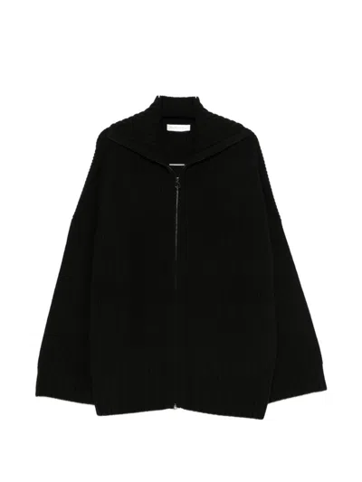 032c Ribbed Wool Cardigan In Black