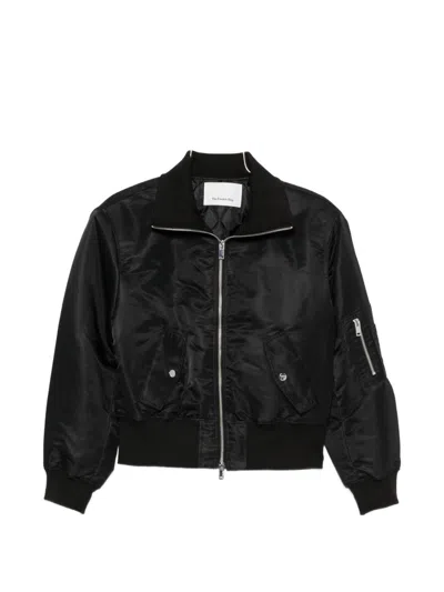 032c Satin Bomber Jacket In Black