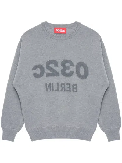 032c Selfie Drop-shoulder Jumper In 灰色