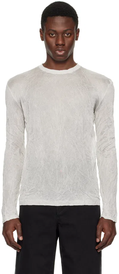 032c Silver Facelift Long Sleeve T-shirt In White