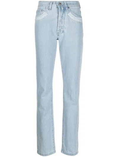 032C SKY BLUE PATCHWORK ORGANIC COTTON JEANS
