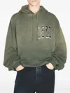 032c Spliced Bubble Hooded Sweatshirt In Green