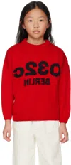 032c Ssense Exclusive Kids Red Sweater In Red
