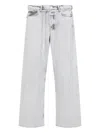 032c Down To Earth Wide-leg Faded Jeans In Grey