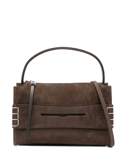 032c Suede Top Handle Shoulder Bag In Brown
