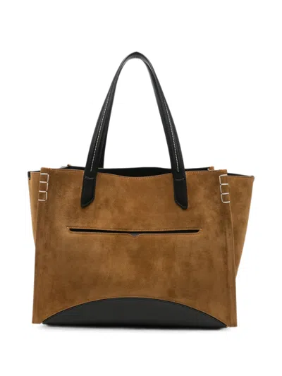 032c Suede Tote Bag In Camel