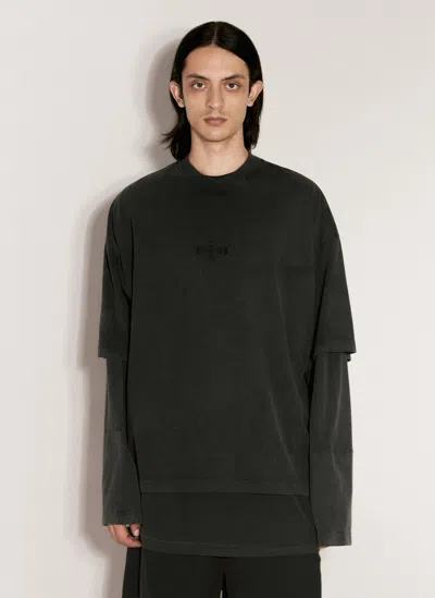 032c Team Layered Long-sleeve T-shirt In Black