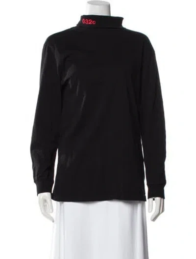 Pre-owned 032c Turtleneck Long Sleeve Top In Black