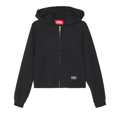 Pre-owned 032c Victor Fitted Hoodie 'washed Black' | Women's Size M