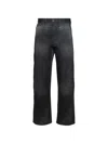 032c Washed Panelled Pants In Black