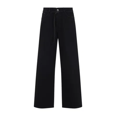 032C WIDE-LEG BLACK JEANS WITH HIGH WAIST