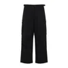 032c Wide Leg Cargo Trousers With Versatile Fit In Black
