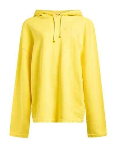 032c Woman Sweatshirt Yellow Size S Organic Cotton