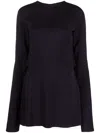 032c Flounced Mini Dress In Black