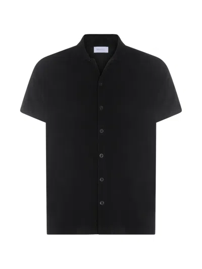 04651 / A Trip In A Bag Buttoned Collar Shirt In Black