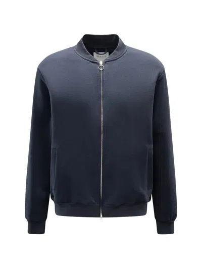 04651 / A Trip In A Bag Cl Bomber Zip-up Sweater In Blue