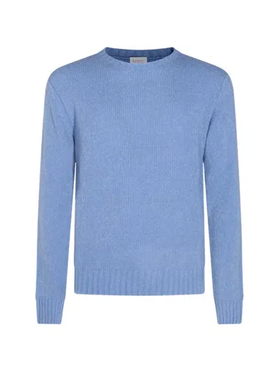 04651 / A Trip In A Bag Crew-neck Bouclé Sweater In Blue
